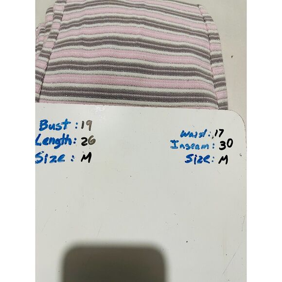 Victoria's Secret pajamas Y2K stripes pink granola girl comfy stretchy women M - Picture 7 of 7